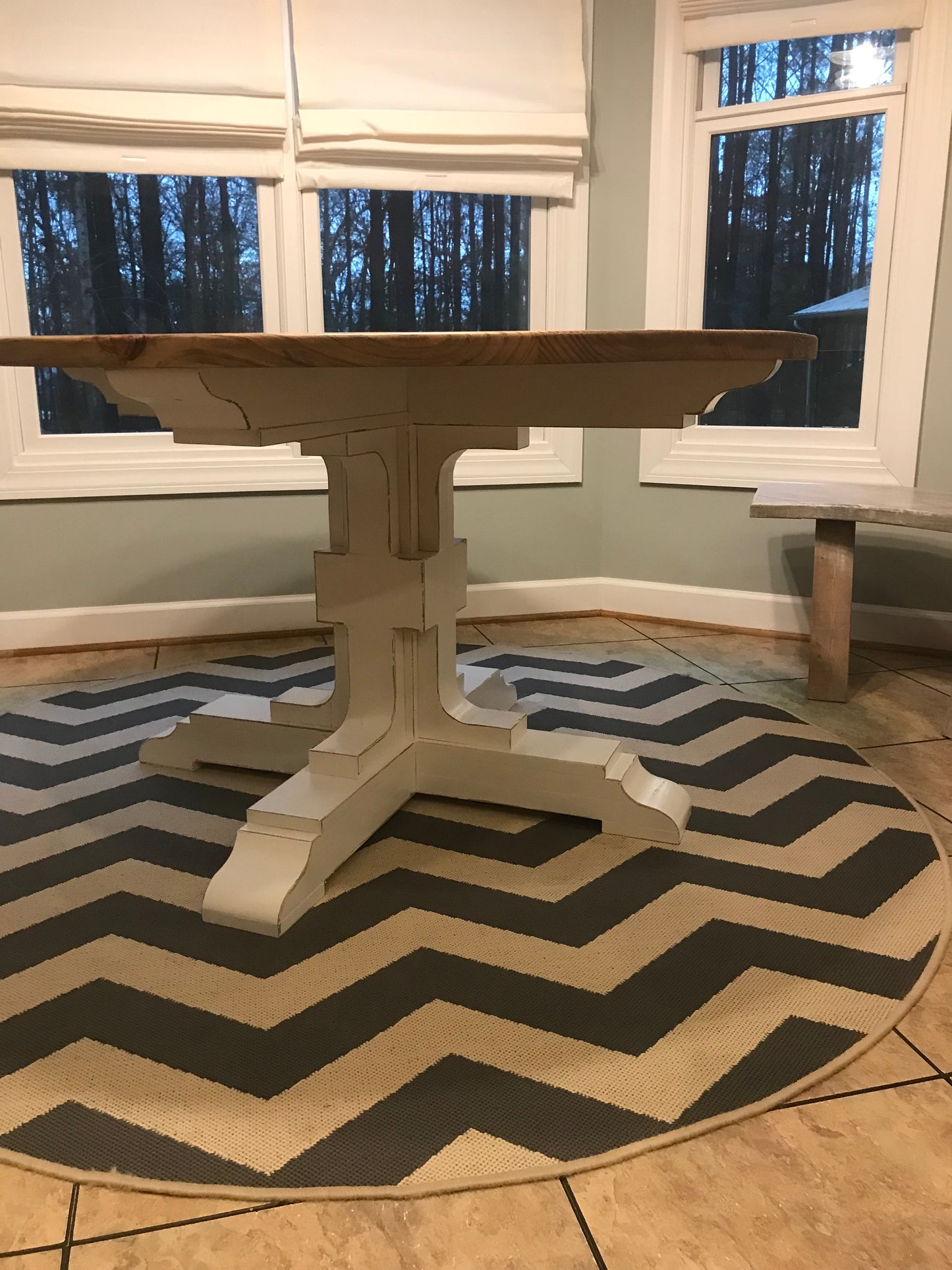 Round Charles Trestle Table