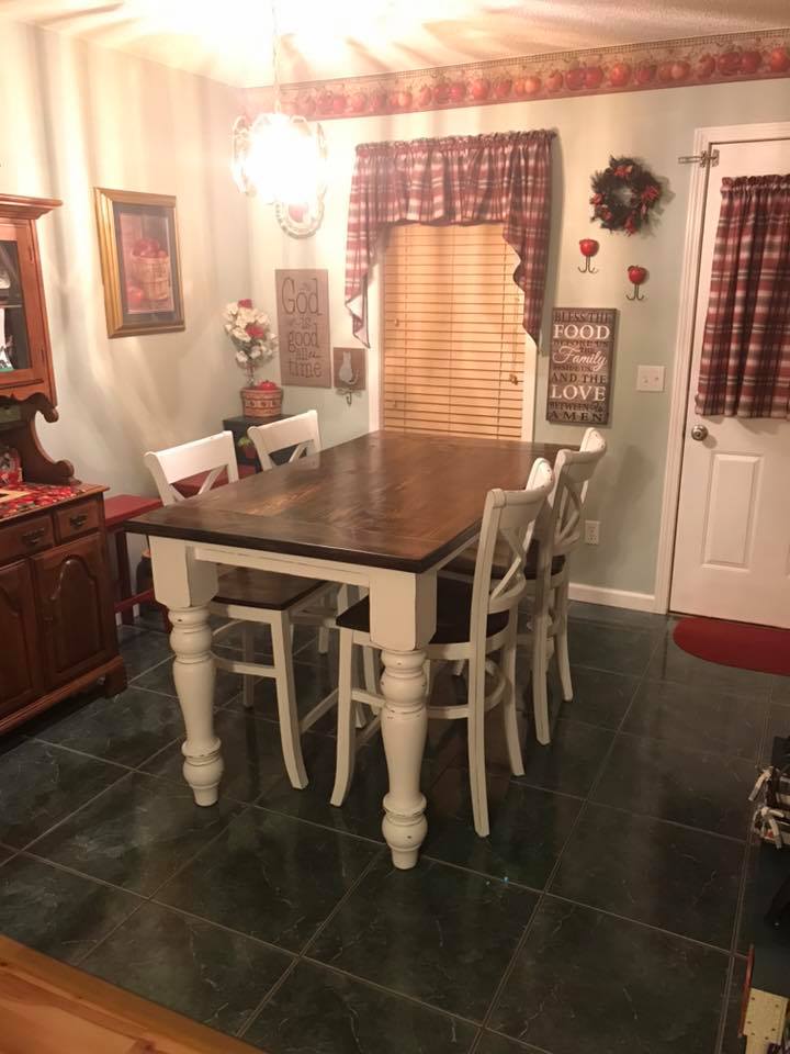 Counter Height Jumbo English Country Table